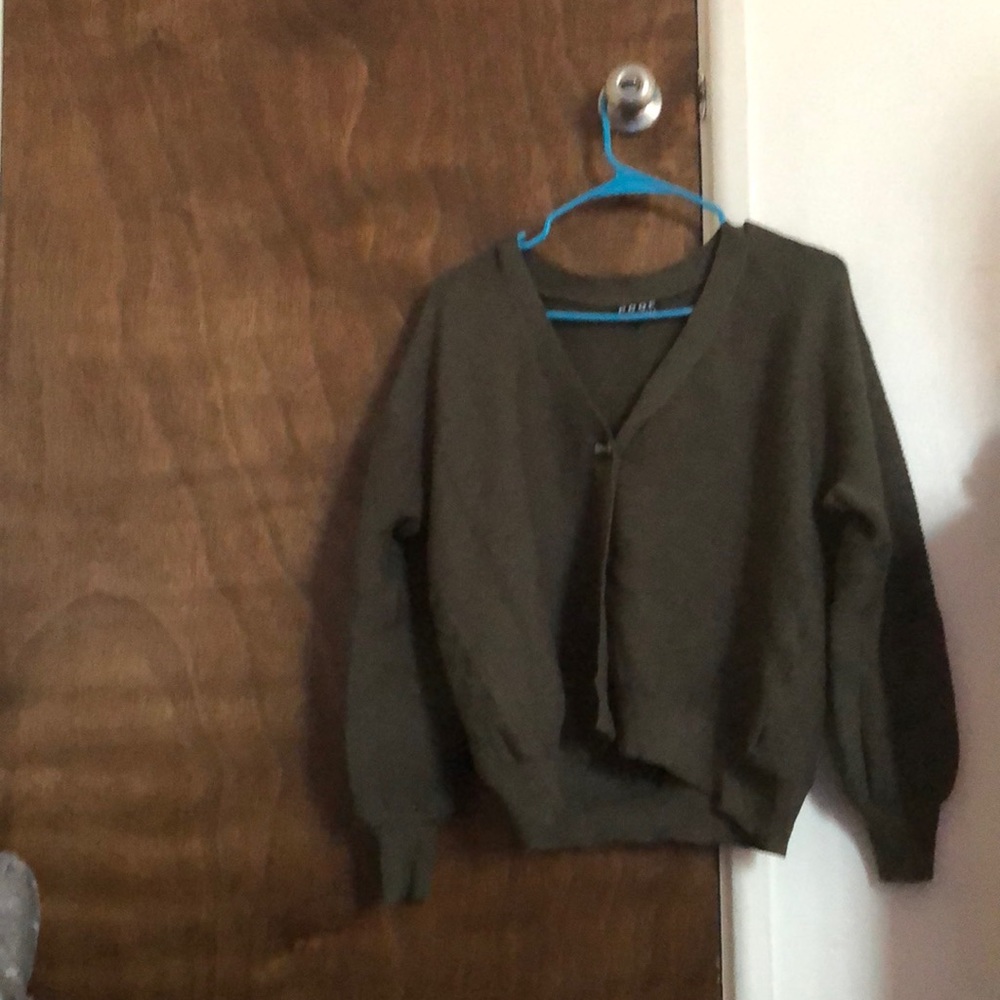 Dark green cardigan